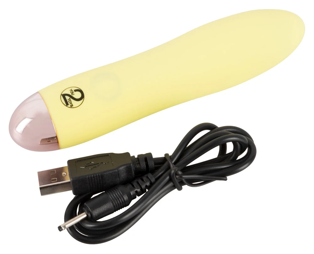 Gele minivibrator oplaadbaar en waterdicht