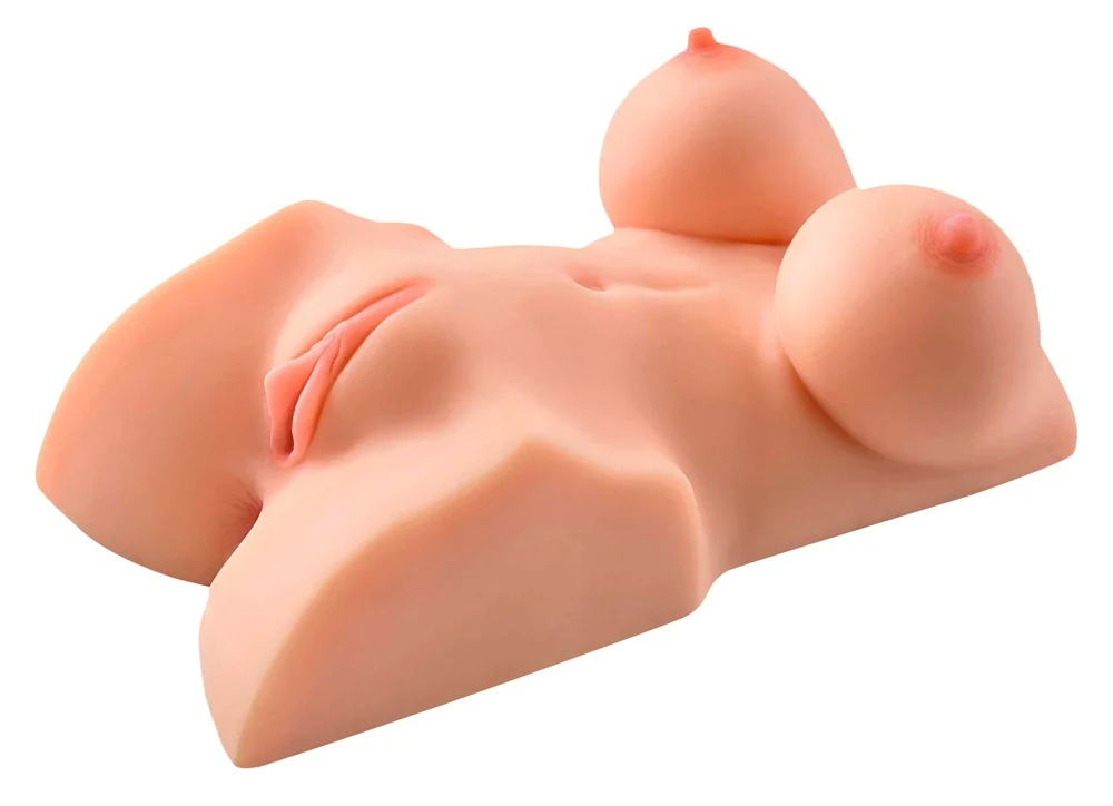 Levensechte masturbator torso met DD-borsten