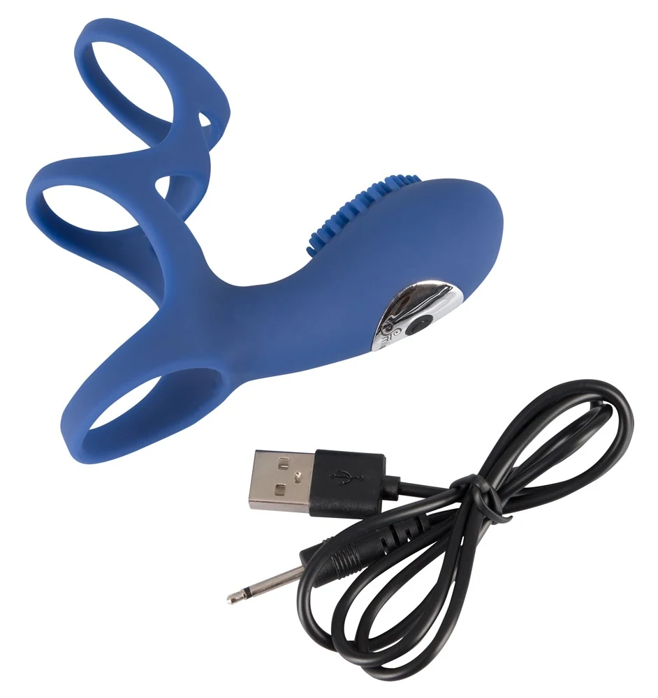 Penismanchet met vibrator en rasterstructuur