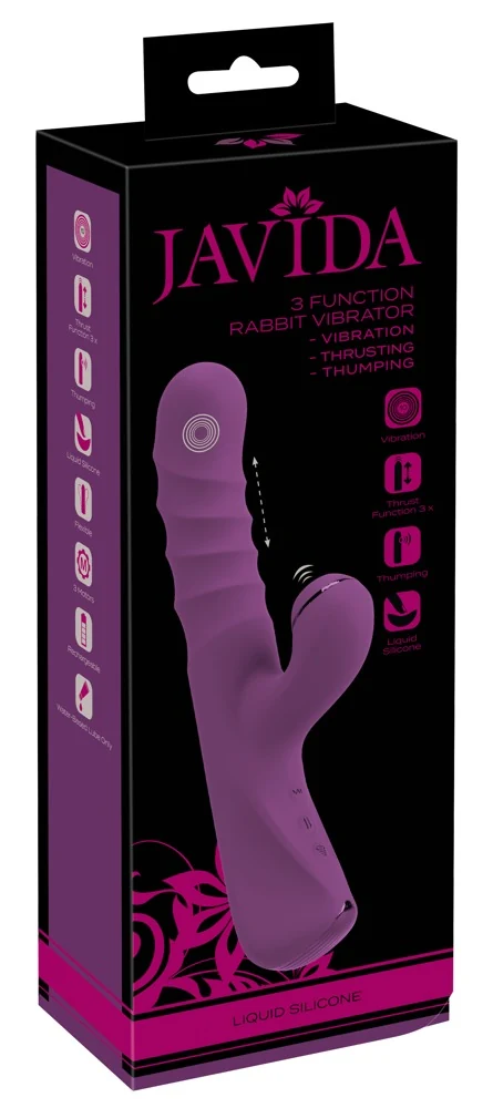 Javida 3-functie rabbit vibrator