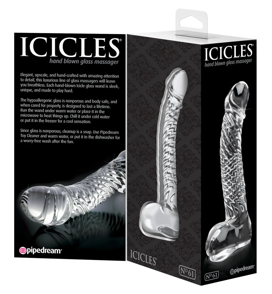 Handgemaakte glazen dildo warm of koud