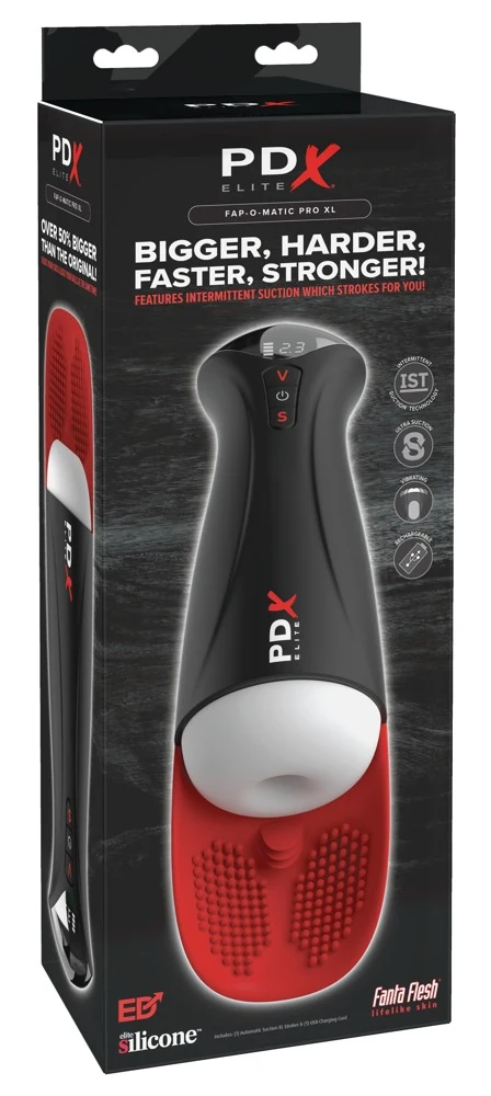 PDX Elite Fap-O-Matic Pro XL masturbator met testikelstimulator