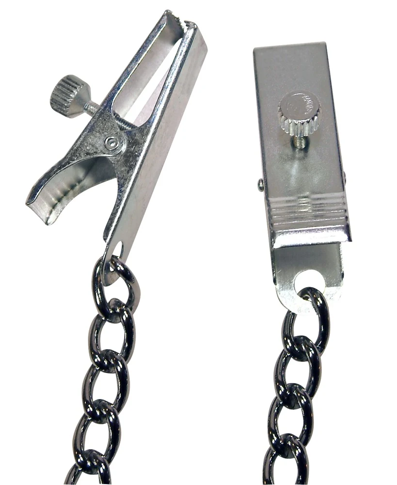 Metalen ketting met verstelbare tepelklemmen