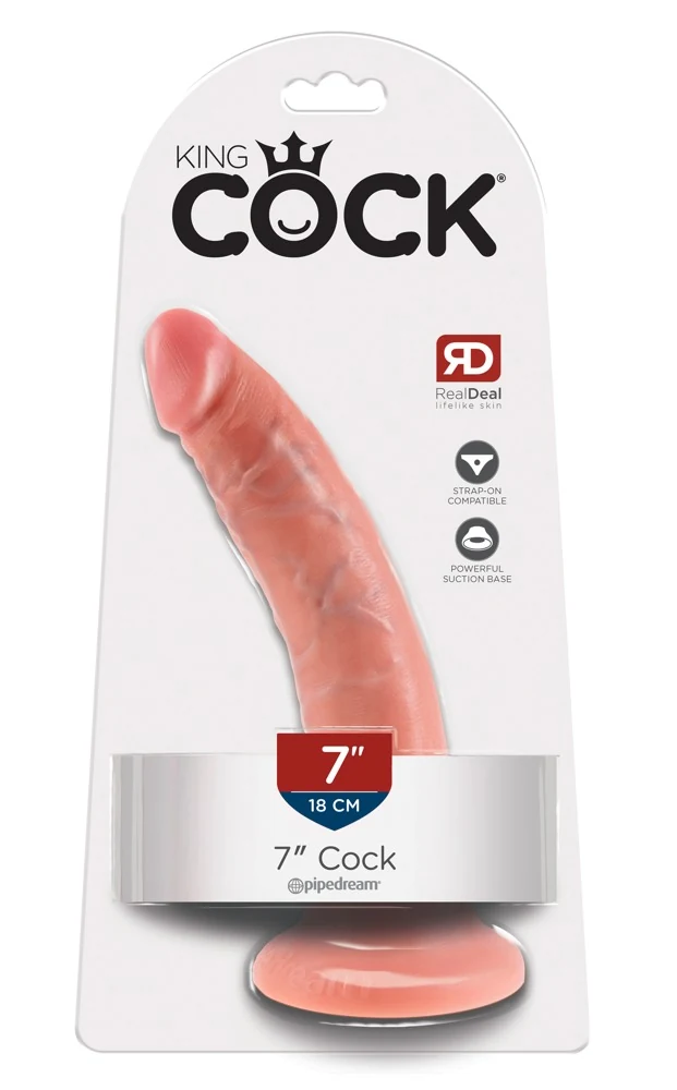 Natuurlijke dildo met zuigvoet 20,5 cm