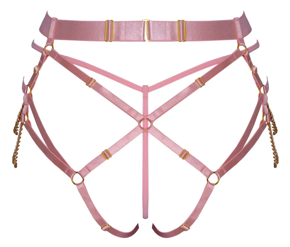 Bad Kitty harnasstring met ministring rosé