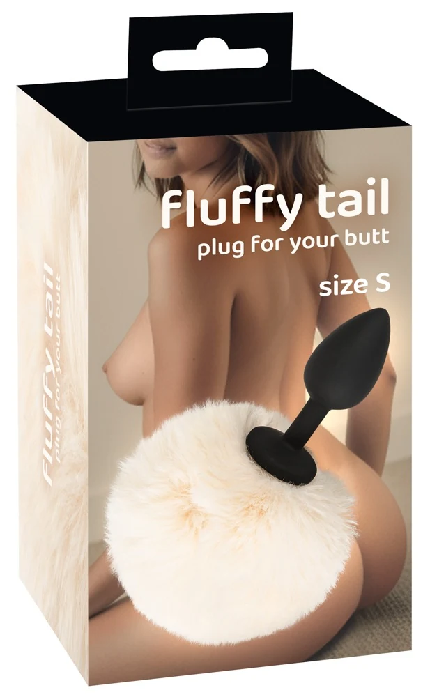 Konijnenstaart buttplug siliconen S