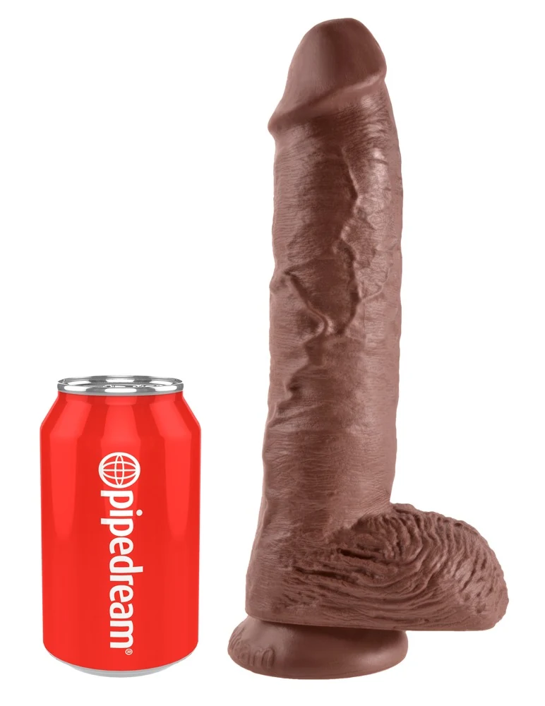 Realistische dildo met zuigvoet 25,4 cm
