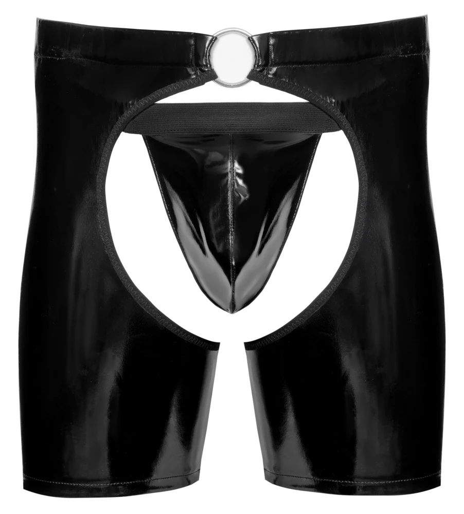 Black Level vinyl chaps met string