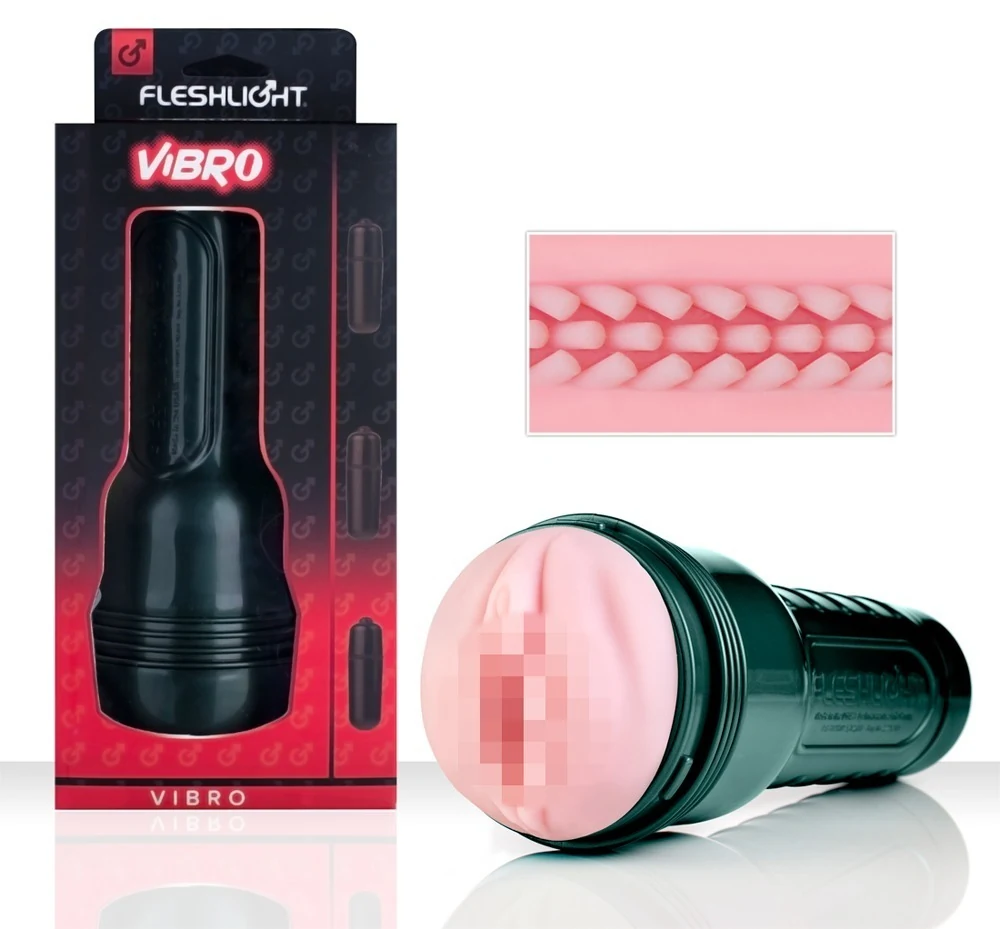 Vibrerende pocket masturbator met Super Skin®