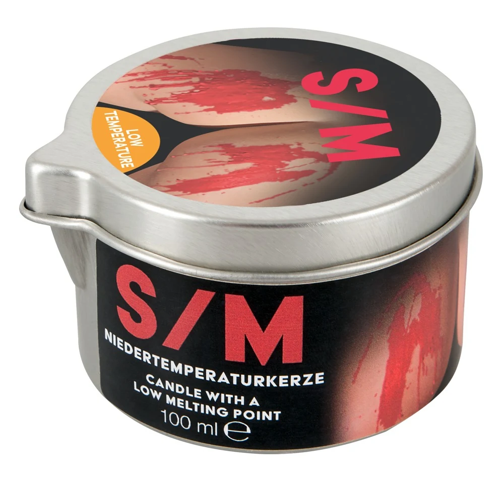 Rode SM waxkaars met 2 lonten