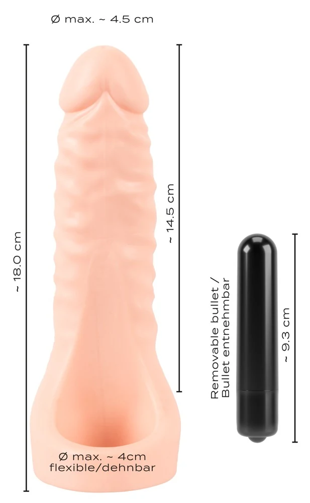 Double Fucker penisring met vibrerende dildo