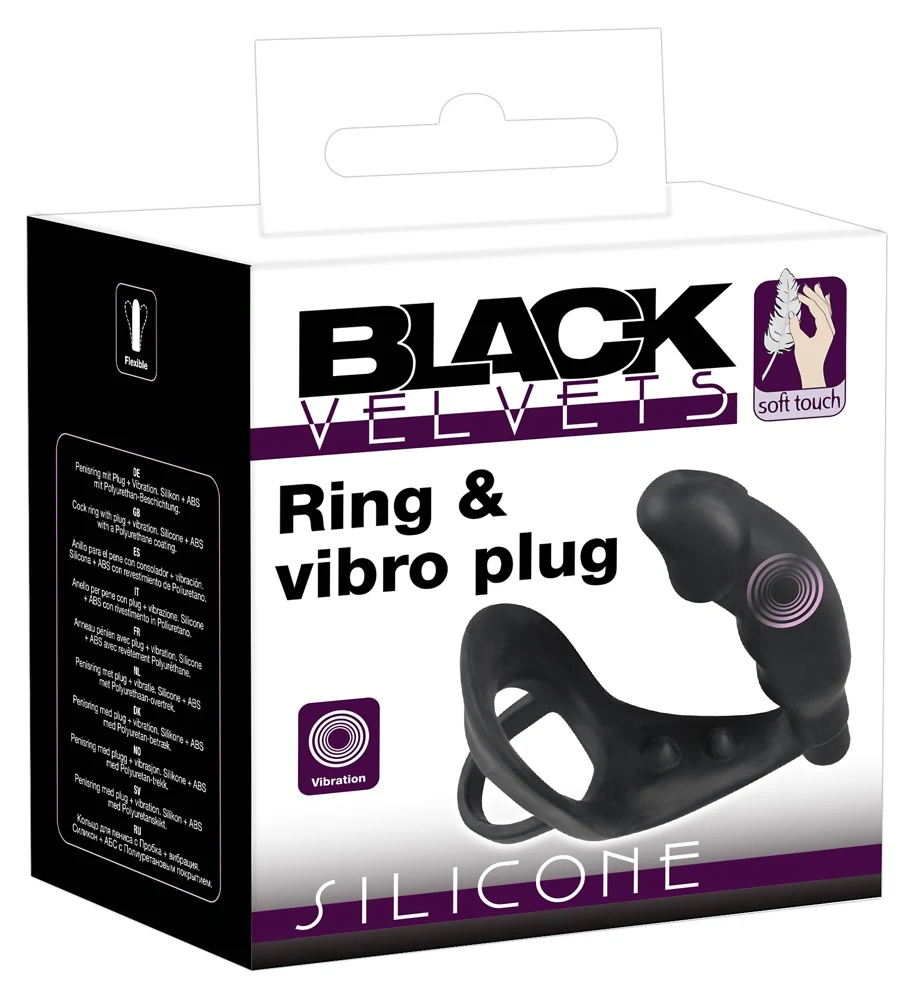 Penisring met anaalplug en vibratie