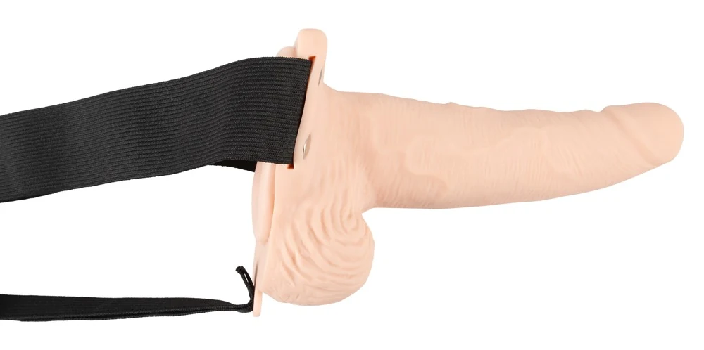 Vibrerende strap-on sleeve met verstelbare jockstrap