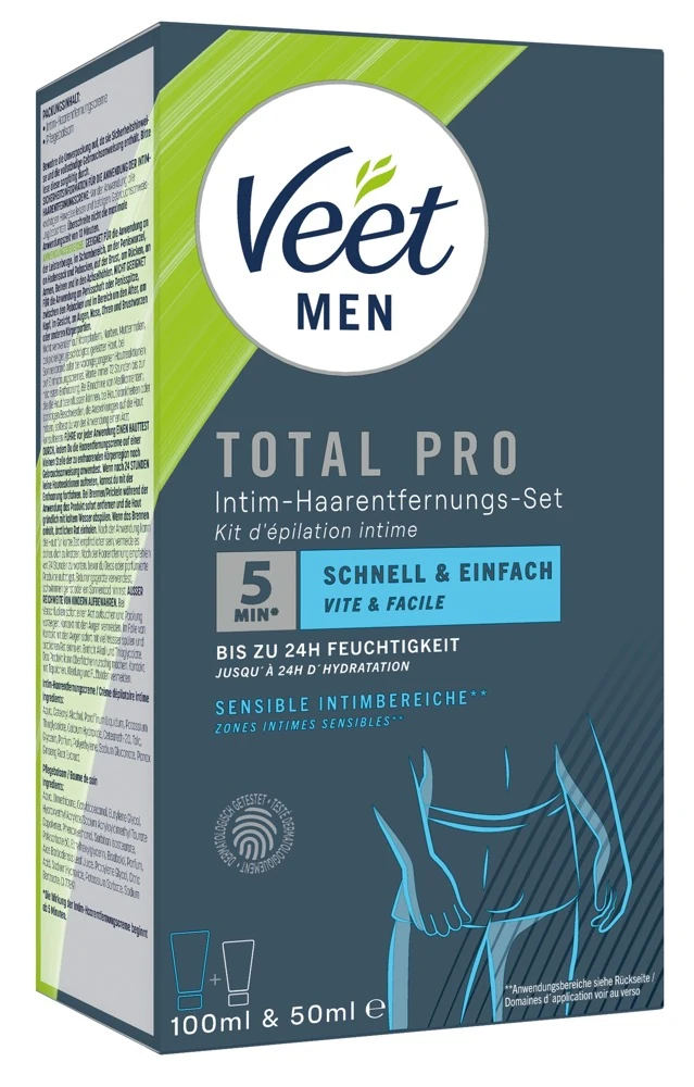 Veet Men TOTAL PRO Intimate Hair Removal Set