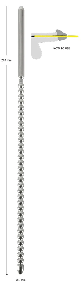Urethrale dilatator van roestvrij staal 24 cm