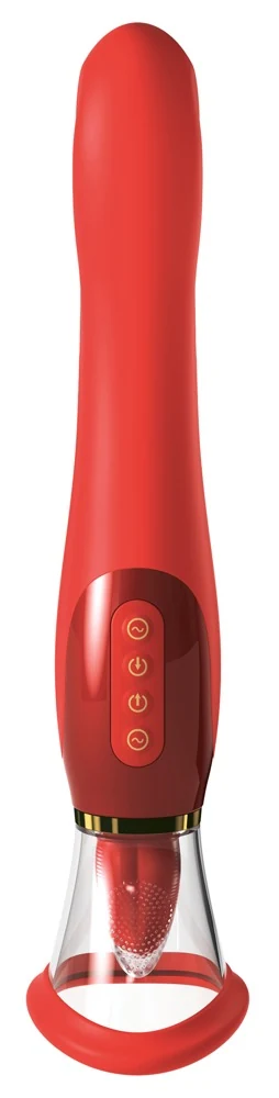3-in-1 vibrator met clitorisstimulator en zuignap