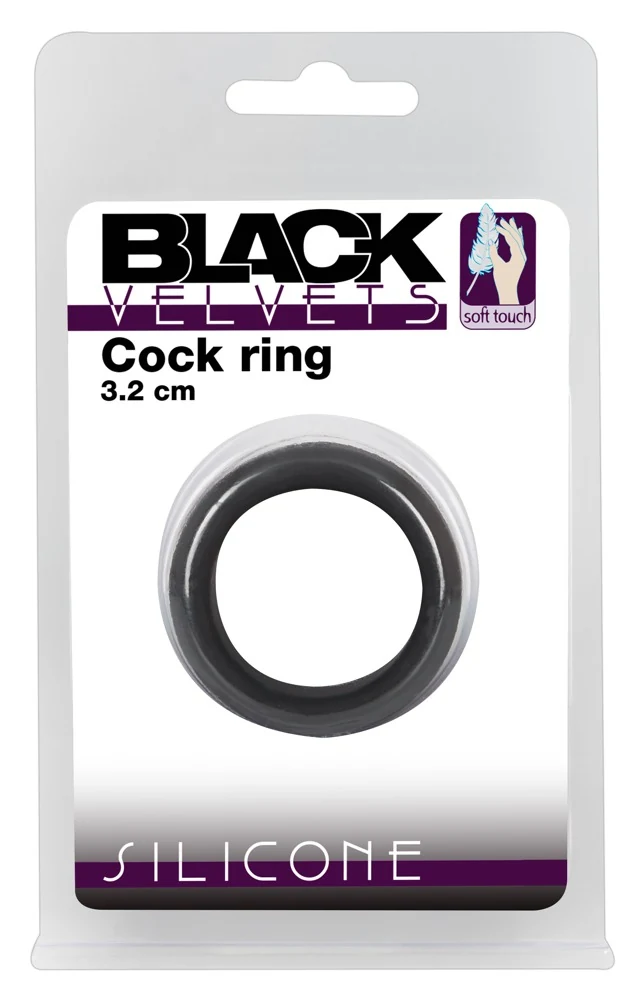 Black Velvets penisring siliconen 3,2 cm