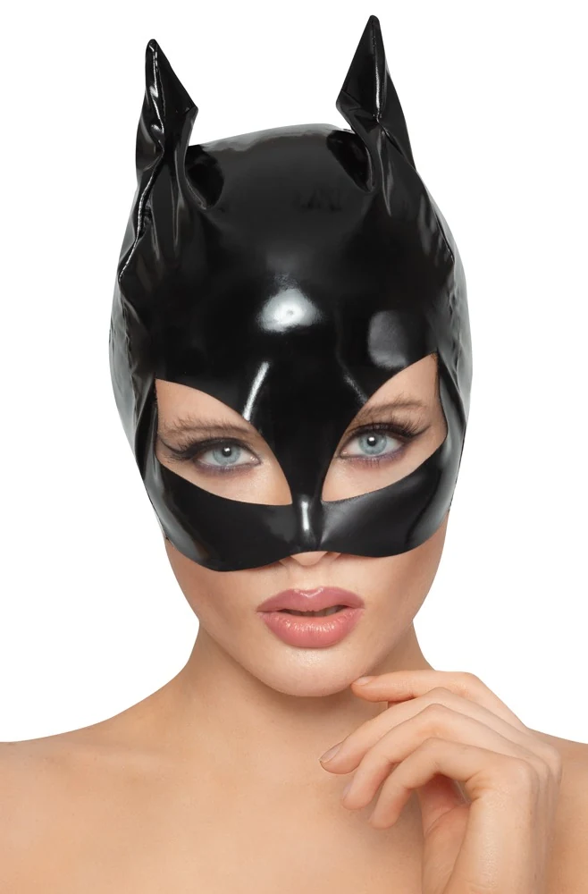 Lak kattenmasker half gezicht