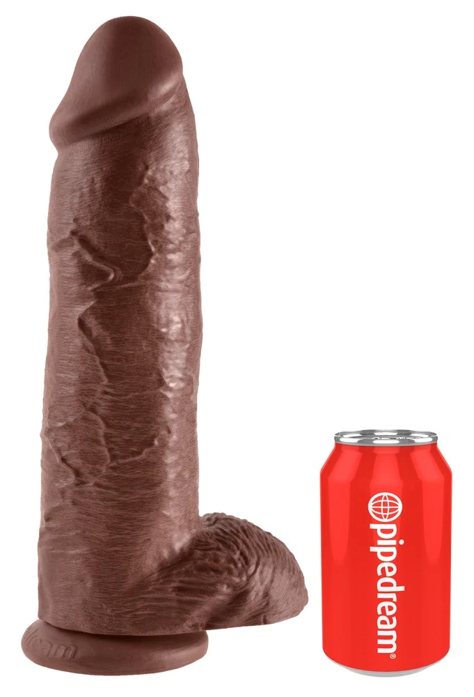 Realistische dildo met zuigvoet 30,5 cm