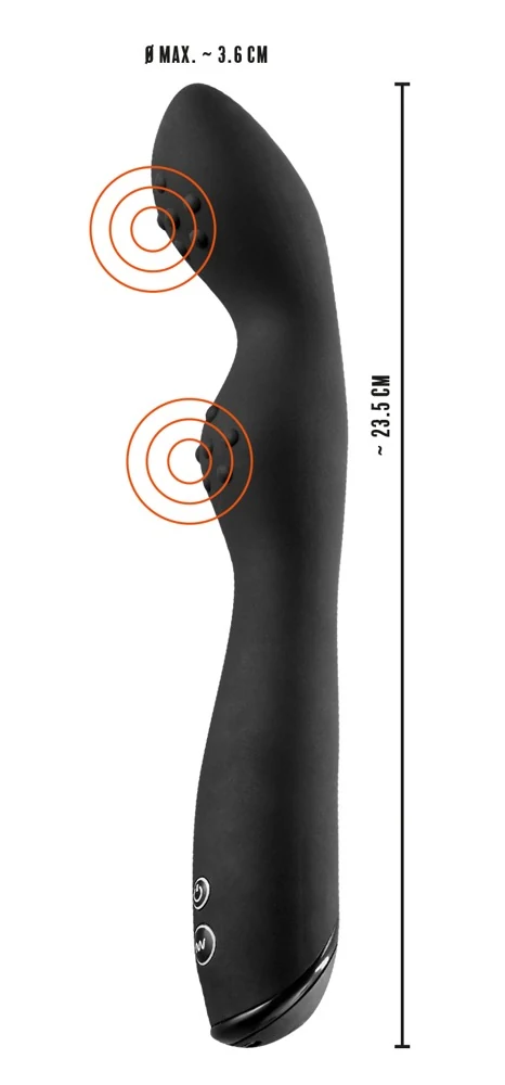 Anale vibrator met gebogen top