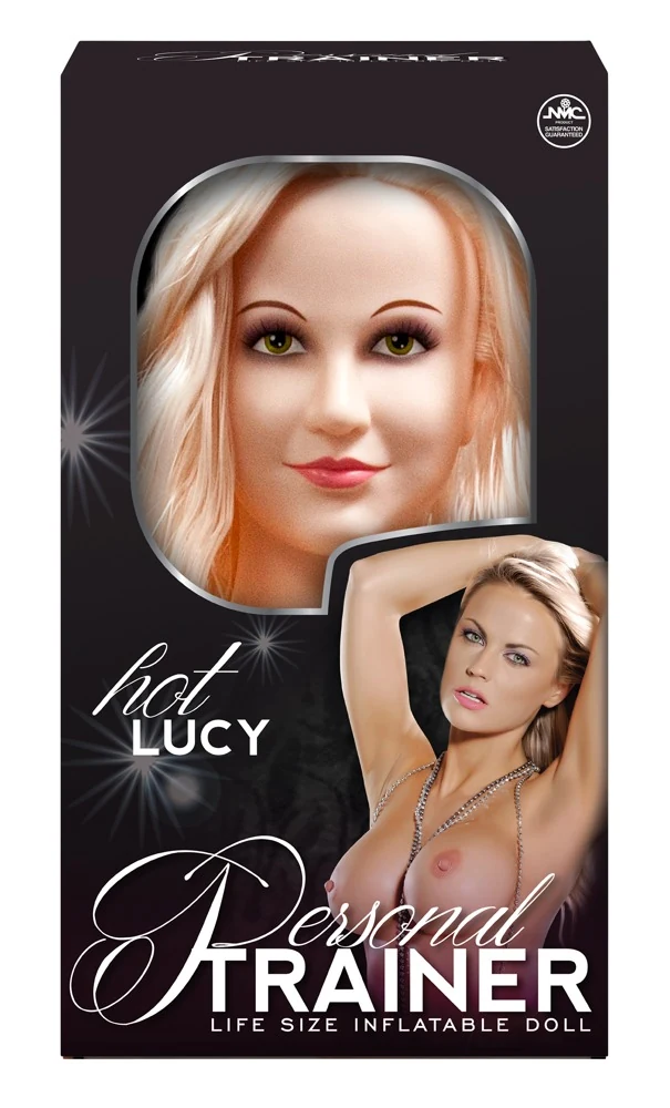 Blonde Lucy opblaasbare liefdespop met trilei