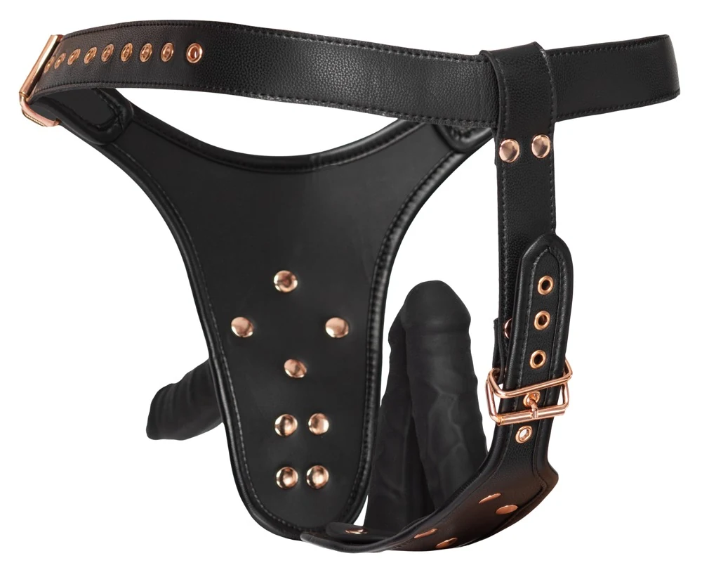 Bad Kitty strap-on string met 3 dildo's