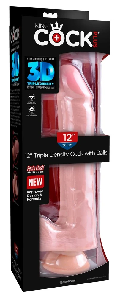 Realistische dildo met zuigvoet 33 cm
