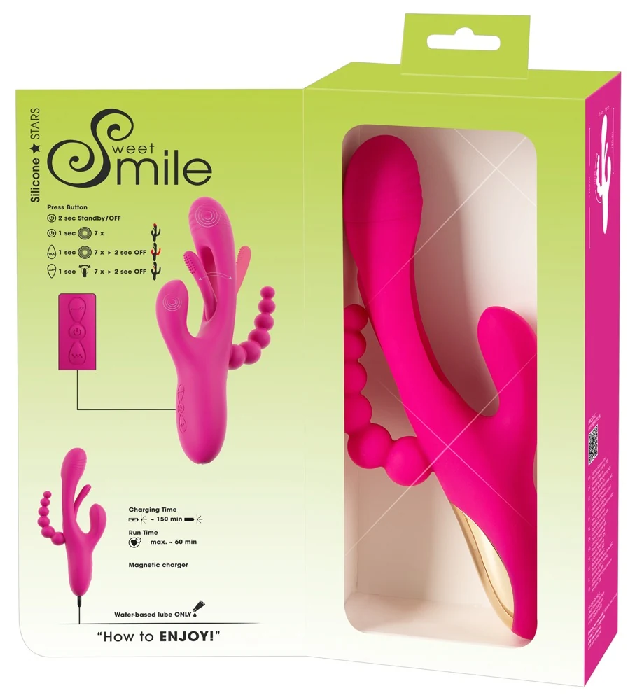 Sweet Smile Triple Vibe met Flicking Tongue