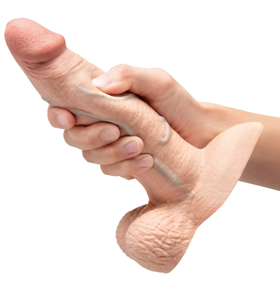 b-vibe natuurlijke dildo 7 inch girthy siliconen