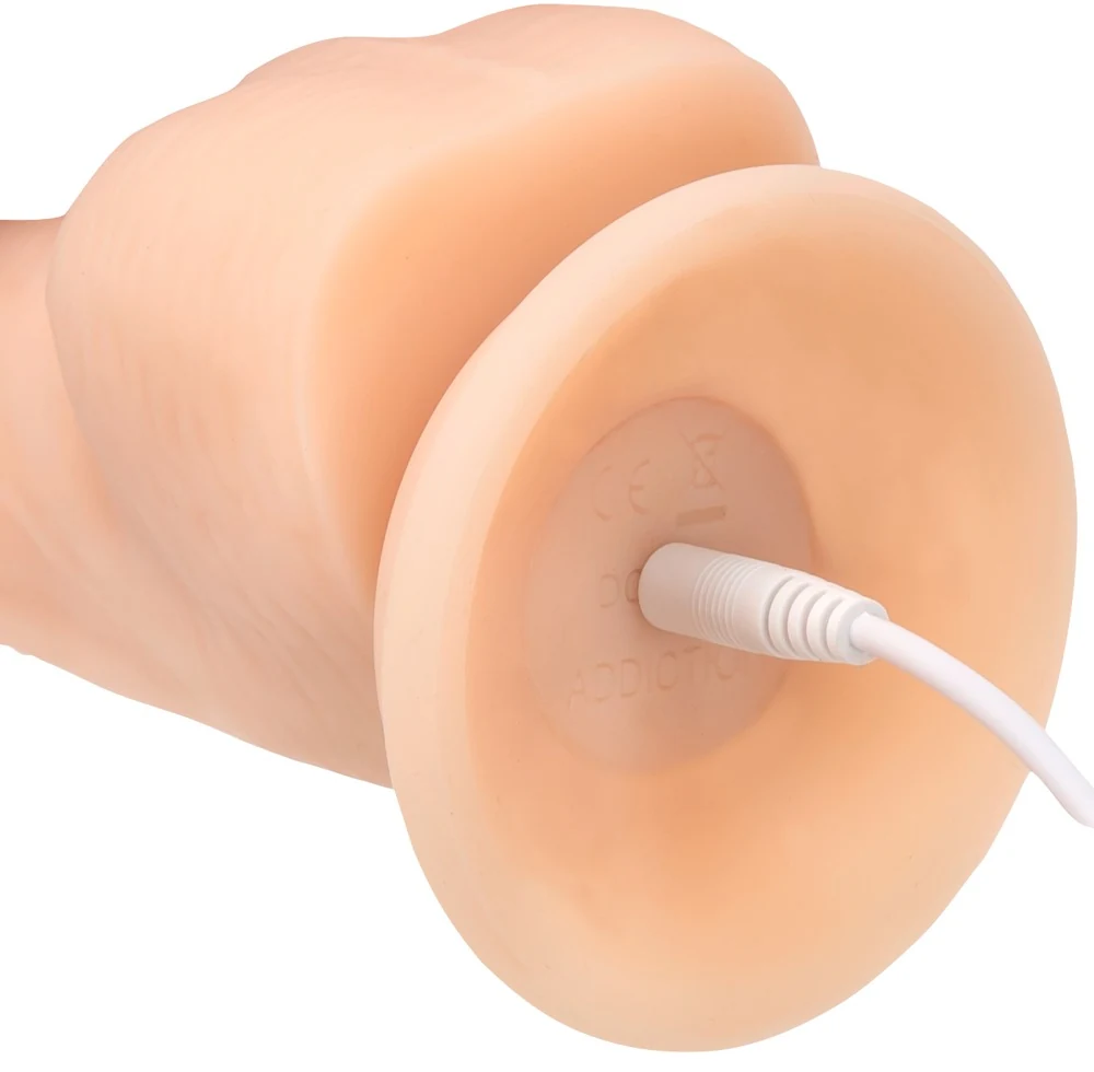Roterende en vibrerende siliconen dildo met afstandsbediening