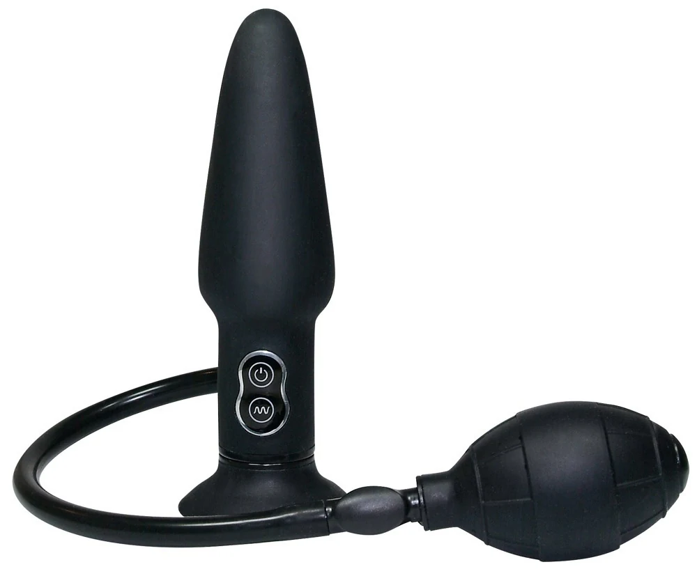 Opblaasbare anale vibroplug met 7 vibratiestanden