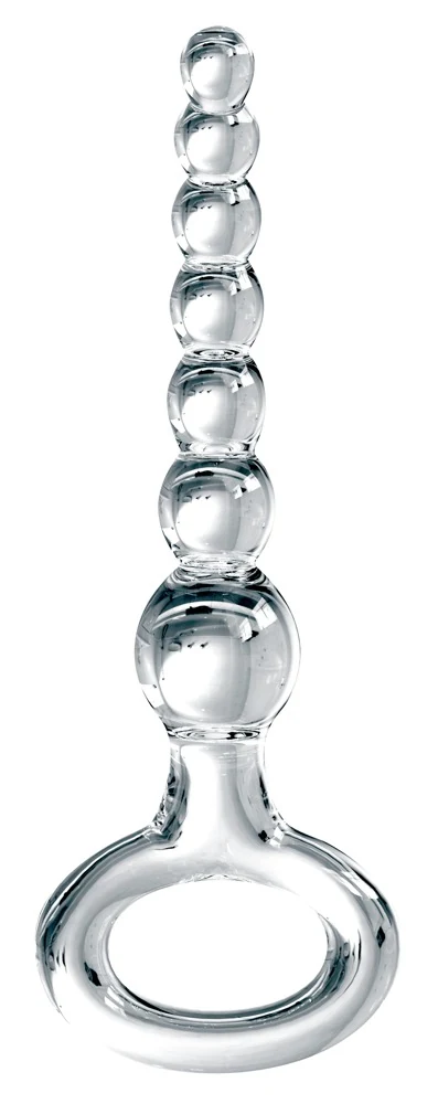 Gebogen glazen anaal balletjesketting