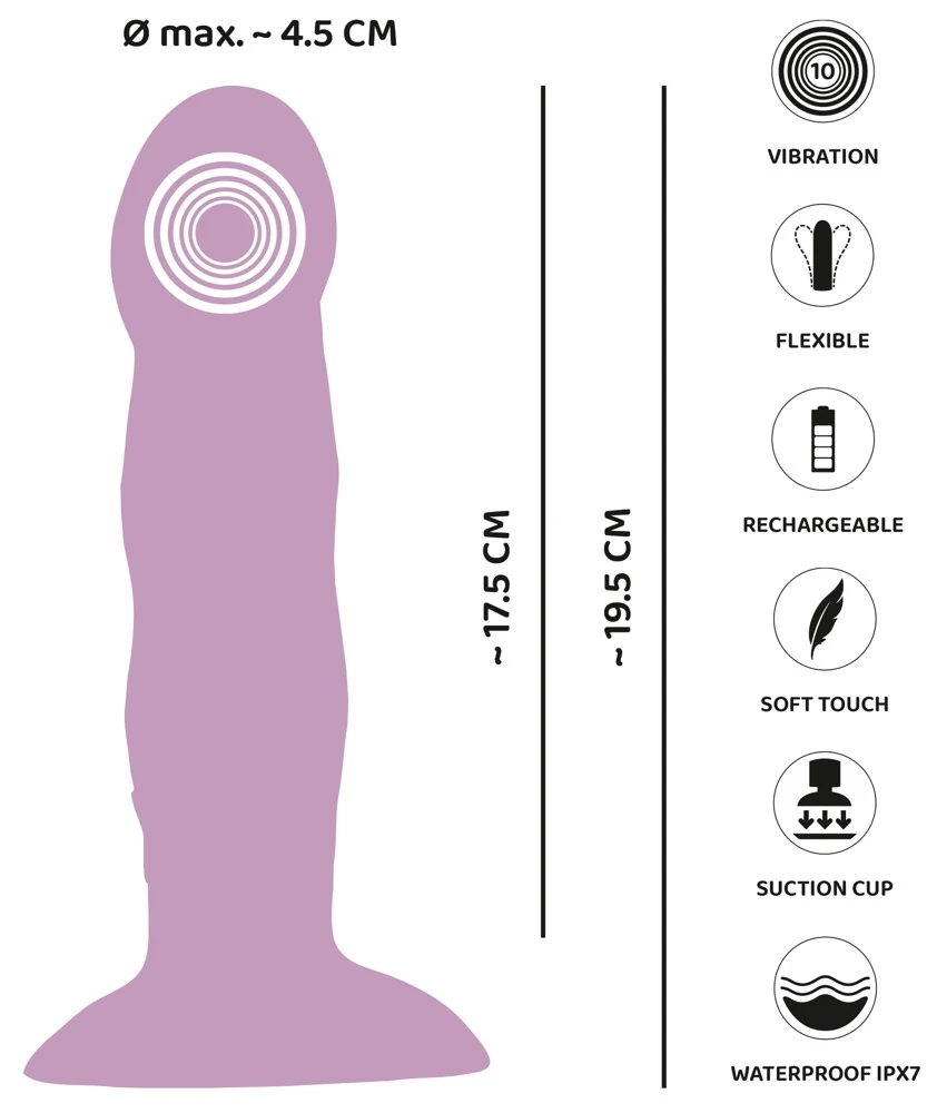 Heart Guy Purple Vibrator