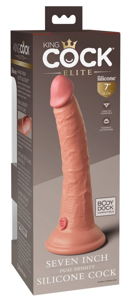 King Cock Elite dual density siliconen dildo 21 cm