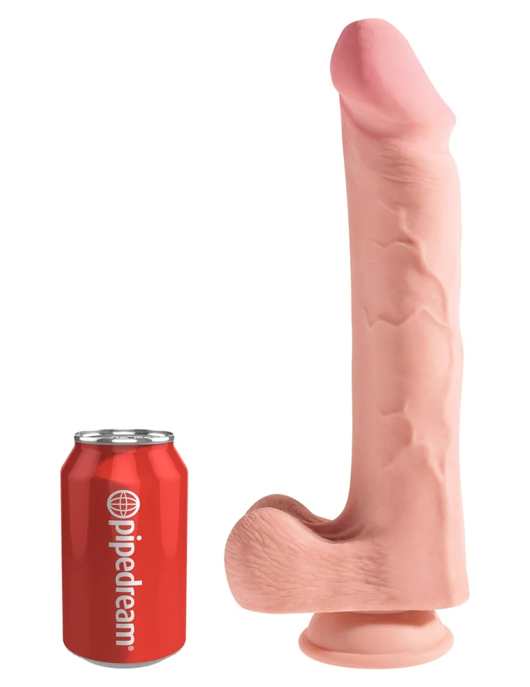 Realistische dildo met zuigvoet 33 cm