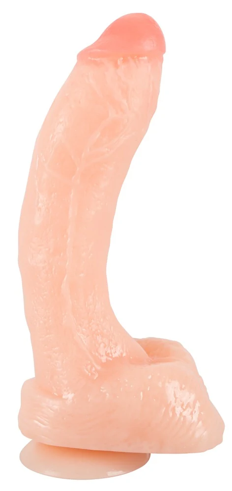 Natuurlijke dildo met zuigvoet 25,5 cm