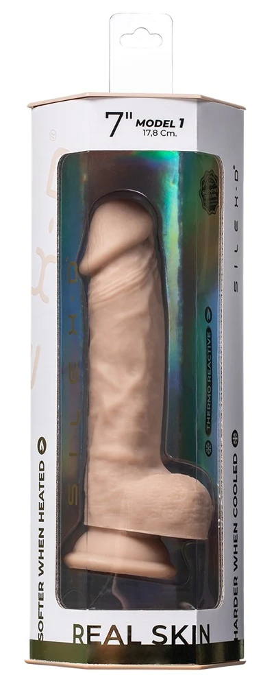 SilexD Real Skin Dildo 17,8 cm met Zuigvoet