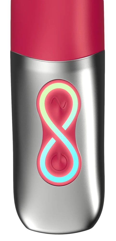 Titanz vibrator met gebogen siliconen tip