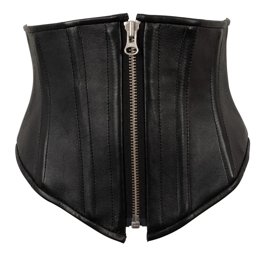 Zwart leren taille korset