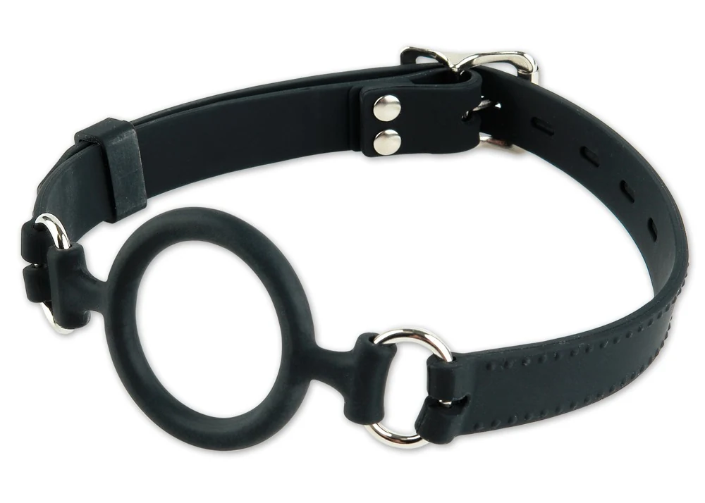Siliconen open mond gag met ring 3,8 cm