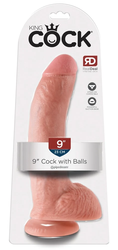 Realistische dildo met zuigvoet 22,9 cm