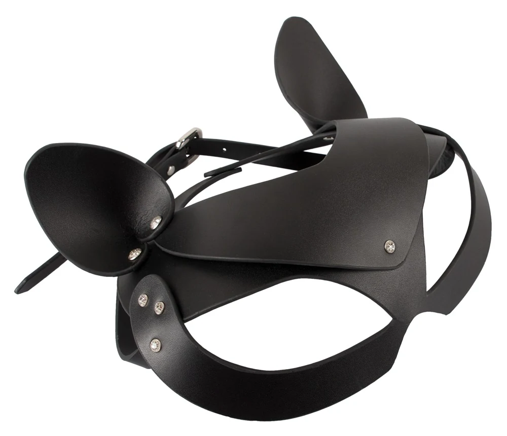 Kattenmasker van imitatieleer met oren