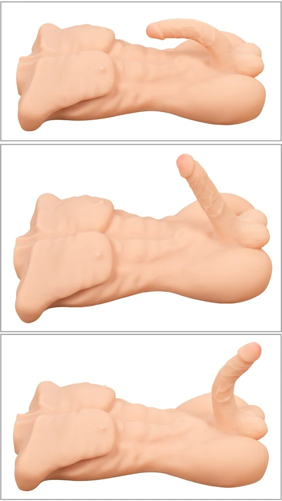 Realistische torso masturbator met dildo en anus