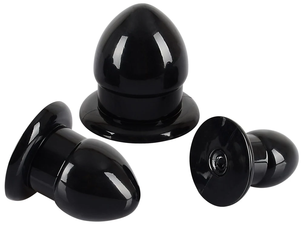 Set van 3 anaalpluggen zwart