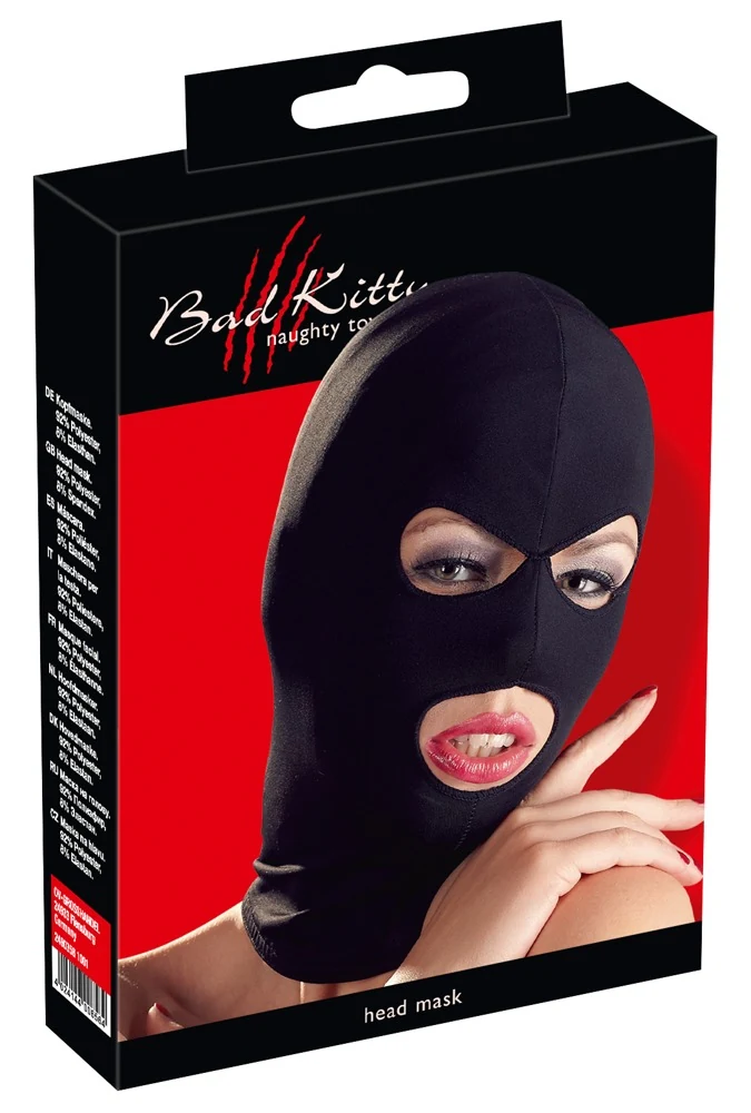 Bad Kitty hoofdmasker zwart