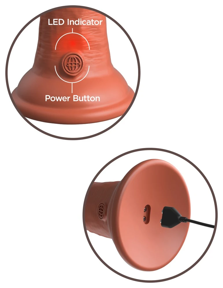 Oplaadbare natuurlijke vibrator van siliconen 22 cm