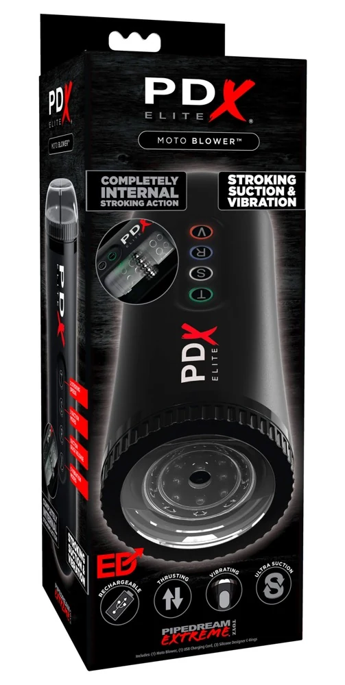 Automatische masturbator met vibratie en zuigfunctie