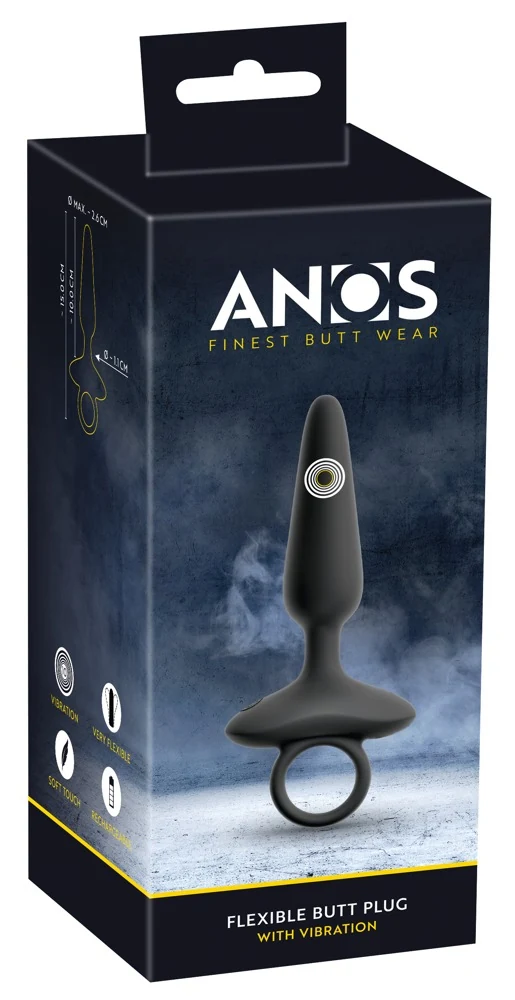 ANOS Flexible Butt Plug met Vibraties