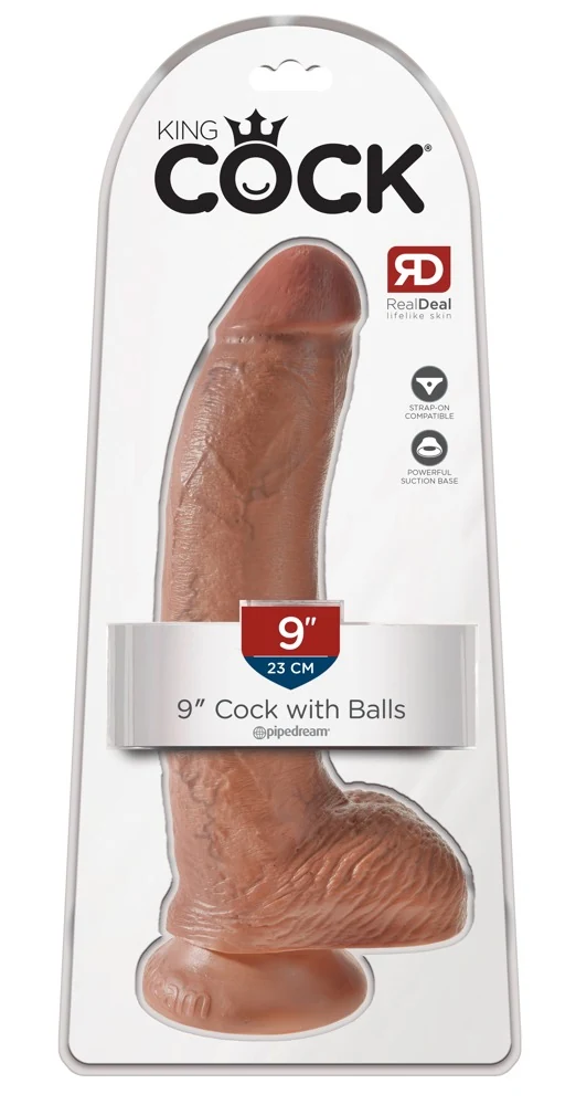Realistische dildo met zuigvoet 22,9 cm