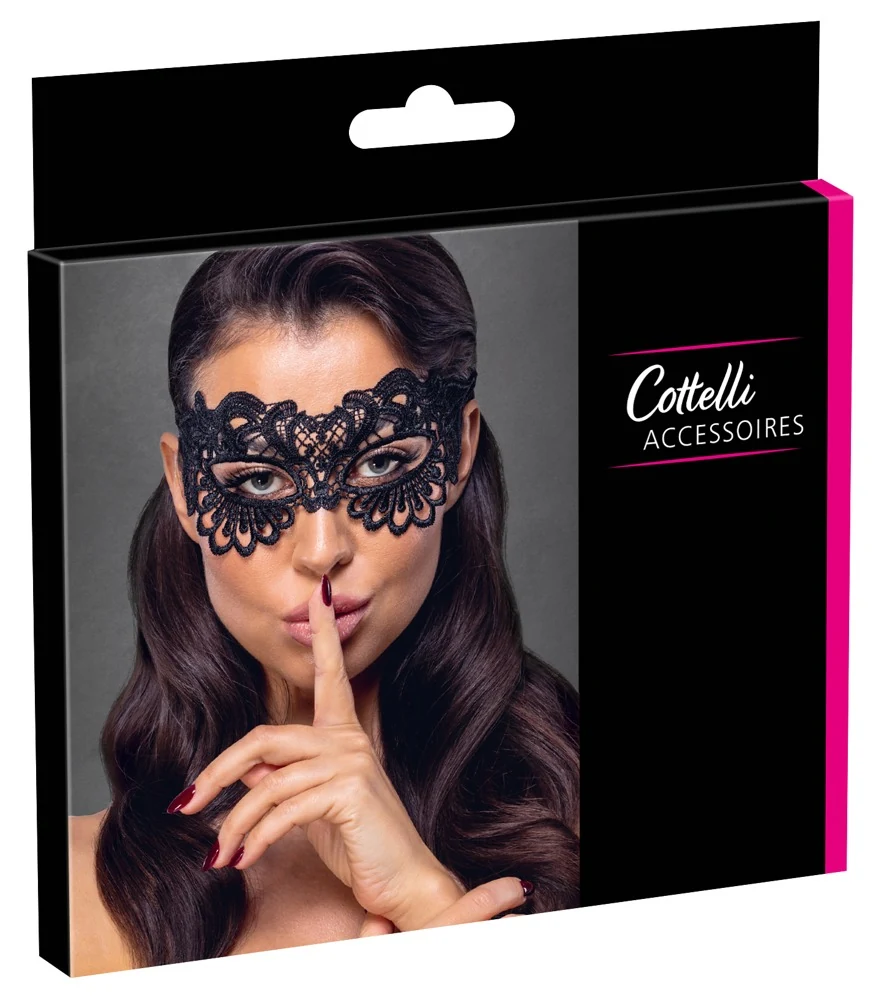 Zwart oogmasker met borduurwerk